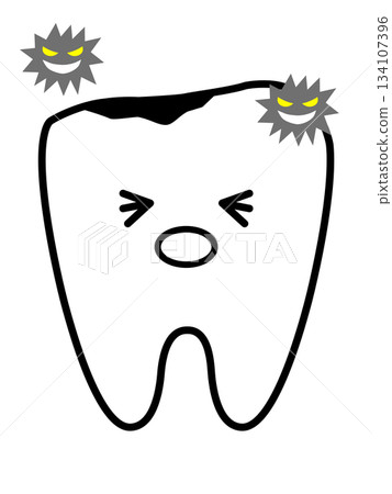 可愛的蛀牙角色 134107396