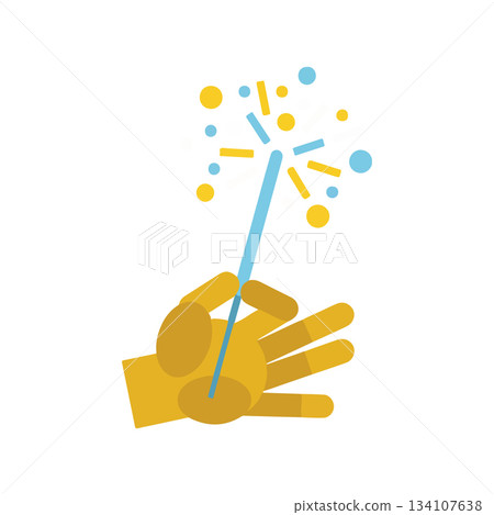 Hand Holding Sparkler 134107638