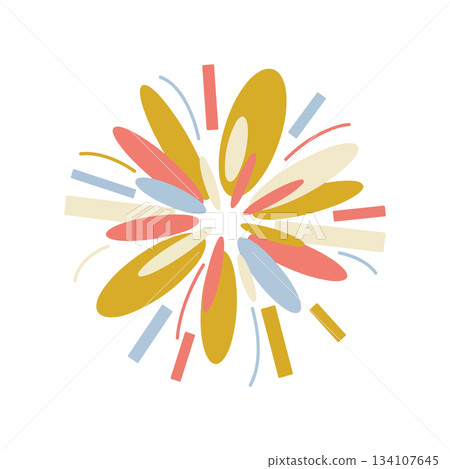 Colorful Fireworks Illustration Colorful Fireworks Illustration 134107645