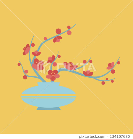 Floral Arrangement in Vase 134107680