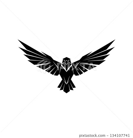 Flying Eagle Silhouette Logo 134107741