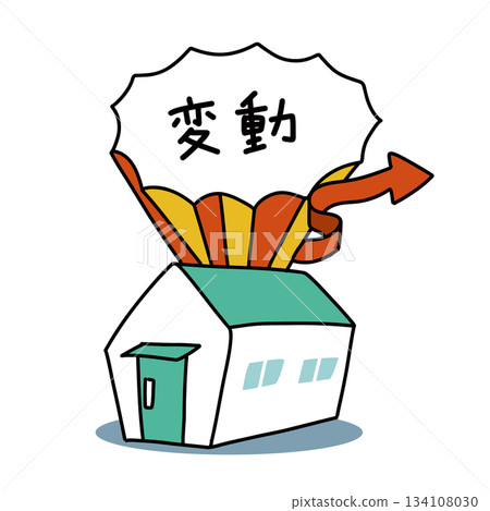 Variable interest rate illustration icon 134108030