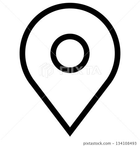 Simple map pin line icon, location concept Simple map pin line icon, location concept 134108493