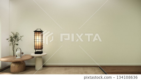 Muji style, Empty wooden room interior white room and wooden floor, 3D rendering Muji style, Empty wooden room interior white room and wooden floor, 3D rendering 134108636