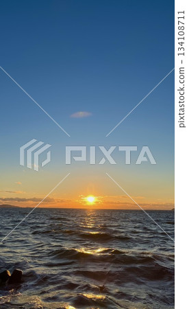海上日落真美 134108711