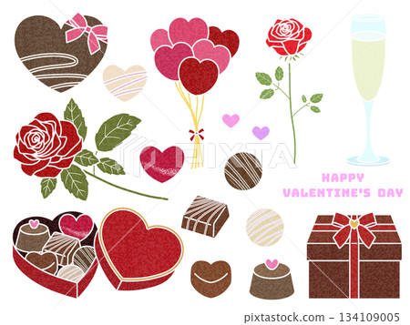 Valentine's Day Material Set E-3 (Rough Stencil) Valentine's Day Material Set E-3 (Rough Stencil) 134109005
