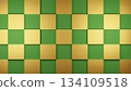 閃亮的綠色和金色格子背景材料 134109518
