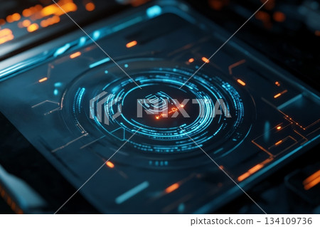 Close up view of a computer processor on a circuit board with intricate details and connections Close up view of a computer processor on a circuit board with intricate details and connections 134109736