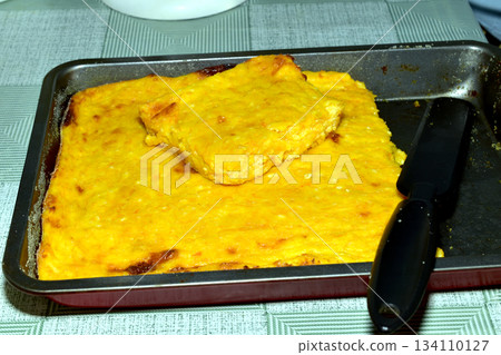 Cottage cheese pumpkin pie. Cottage cheese pumpkin pie. 134110127