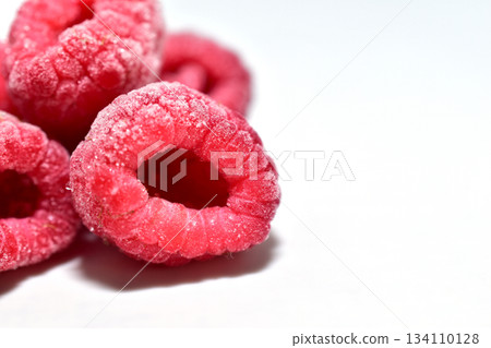 Frozen fresh raspberries. Frozen fresh raspberries. 134110128
