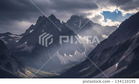 panorama of winter mountains panorama of winter mountains 134110195