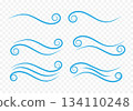 Set of graphic elements of water, liquid, or air for logo and label design. Eps 10 134110248