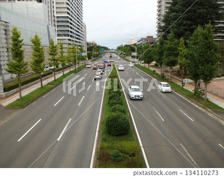 Tsuchiura Gakuen Line seen from a high vantage point 134110273