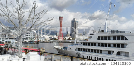 Concerto and Port Tower seen from the mosaic at Kobe Harborland Concerto and Port Tower seen from the mosaic at Kobe Harborland 134110300