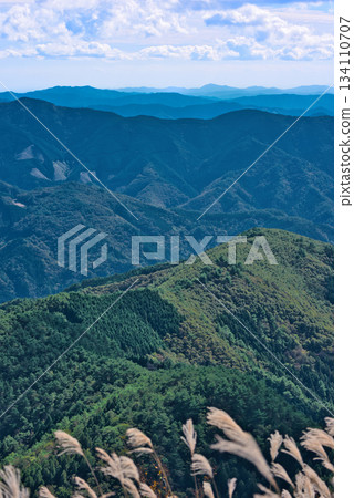 Shikoku Mountains as seen from Shikoku Karst Shikoku Mountains as seen from Shikoku Karst 134110707
