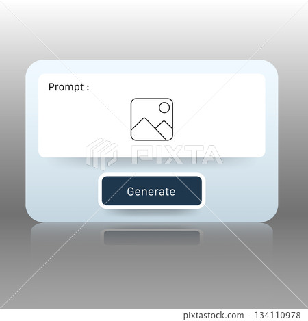 Clean Modern AI Image Generator Interface Design Mockup 134110978