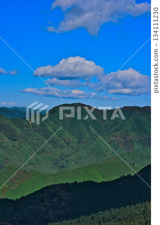 從四國喀斯特地形眺望四國山脈 134111230