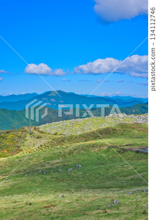 Shikoku Mountains as seen from Shikoku Karst 134112746