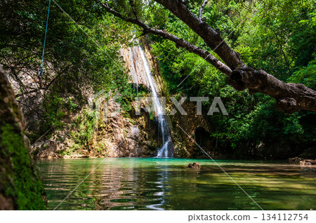 waterfall near the city of Cotignac waterfall near the city of Cotignac 134112754