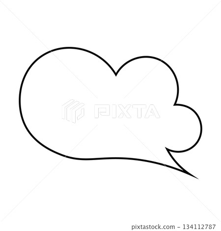 Simple speech bubble illustration - Fluffy Simple speech bubble illustration - Fluffy 134112787