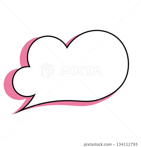 Simple speech bubble illustration - Fluffy Simple speech bubble illustration - Fluffy 134112793
