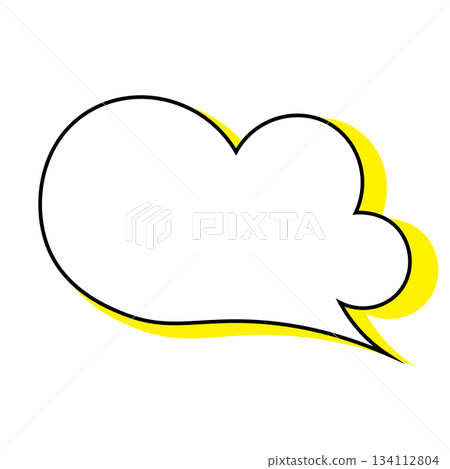 Simple speech bubble illustration - Fluffy Simple speech bubble illustration - Fluffy 134112804