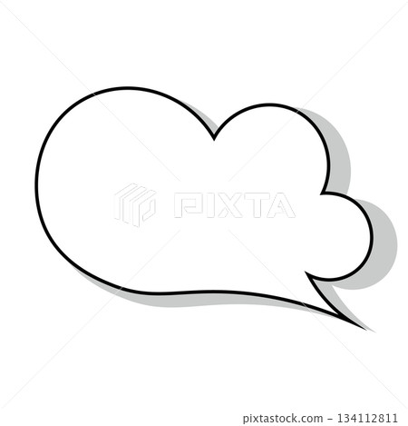 Simple speech bubble illustration - Fluffy Simple speech bubble illustration - Fluffy 134112811