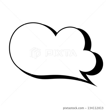 Simple speech bubble illustration - Fluffy Simple speech bubble illustration - Fluffy 134112813