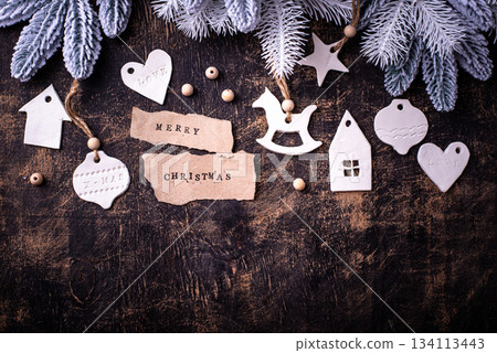 Handmade Christmas tree decorations from clay Handmade Christmas tree decorations from clay 134113443