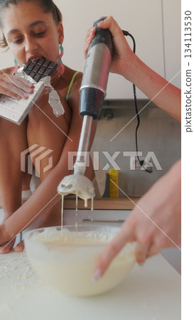 Experience the joyful and creative adventure of baking delicious chocolate treats using a blender Experience the joyful and creative adventure of baking delicious chocolate treats using a blender 134113530