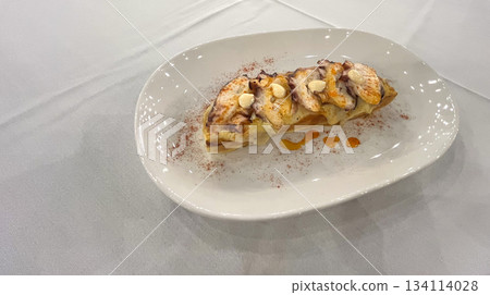 Spanish Traditional Style Octopus Canape Spanish Traditional Style Octopus Canape 134114028