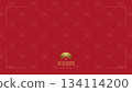 Exquisite red textured background with Chinese red fans 134114200