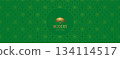 Exquisite green textured background with Chinese patterns 134114517