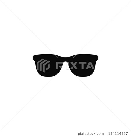 sunglasses silhouette fashion accessory isolated on white background 134114537