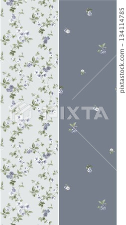 Assorted floral geometric and heart pattern panel designs in soft pastel colors Assorted floral geometric and heart pattern panel designs in soft pastel colors 134114785