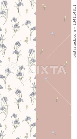 Assorted floral geometric and heart pattern panel designs in soft pastel colors Assorted floral geometric and heart pattern panel designs in soft pastel colors 134114811