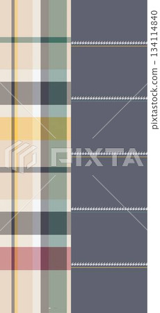 Assorted floral geometric and heart pattern panel designs in soft pastel colors 134114840