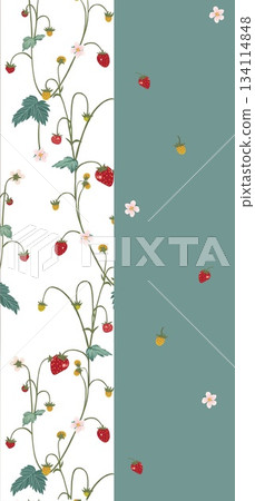 Assorted floral geometric and heart pattern panel designs in soft pastel colors 134114848