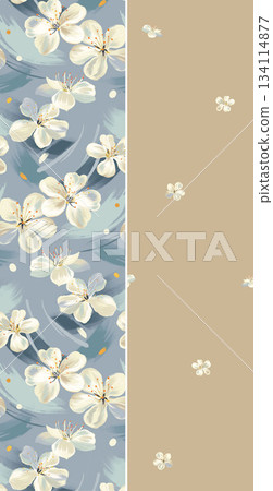 Assorted floral geometric and heart pattern panel designs in soft pastel colors Assorted floral geometric and heart pattern panel designs in soft pastel colors 134114877