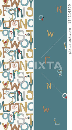 Assorted floral geometric and heart pattern panel designs in soft pastel colors Assorted floral geometric and heart pattern panel designs in soft pastel colors 134114899