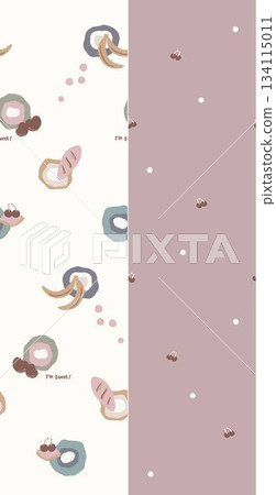 Assorted floral geometric and heart pattern panel designs in soft pastel colors Assorted floral geometric and heart pattern panel designs in soft pastel colors 134115011