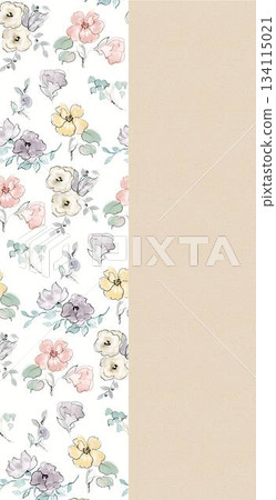 Assorted floral geometric and heart pattern panel designs in soft pastel colors Assorted floral geometric and heart pattern panel designs in soft pastel colors 134115021