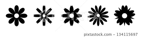 vector, gerbera, seamless 134115697