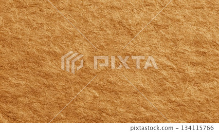 Detailed Close-Up of Textured Brown Fiber Material 134115766