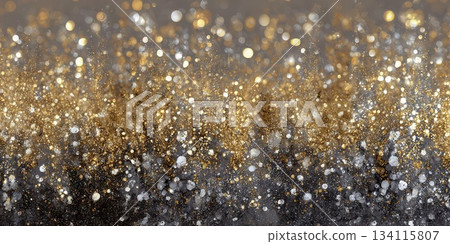 Elegant Bokeh Gold and Silver Glitter Texture Background Elegant Bokeh Gold and Silver Glitter Texture Background 134115807