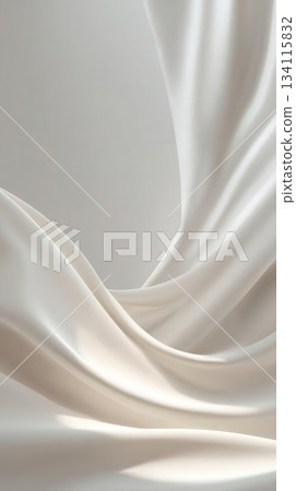Elegant Flowing Fabric with Soft Beige Tones for Design 134115832