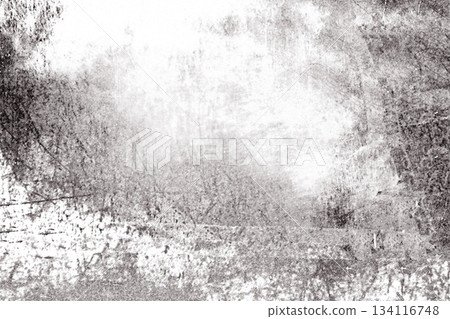 Grungy distressed concrete wall texture monochrome background 134116748