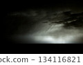 A Dramatic Stormy Seascape Unfolds Under Ominous Dark Clouds 134116821