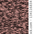 Pink and black brick wall abstract background texture 134116834