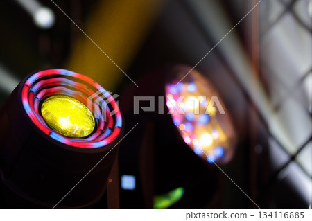 stage lighting equipment during live performance 134116885
